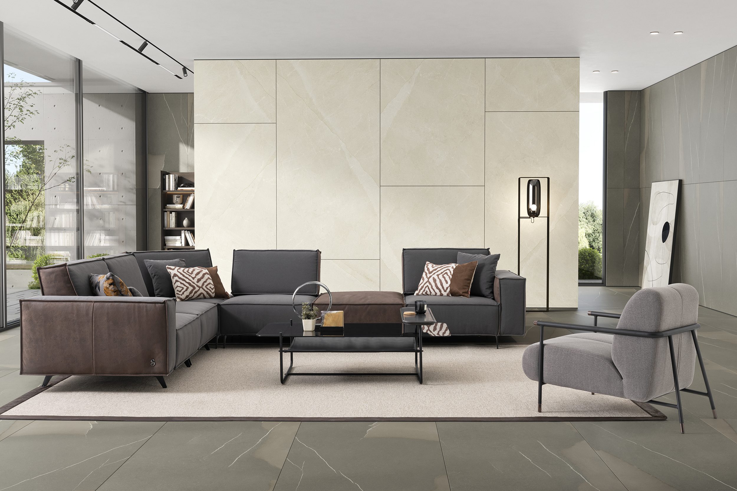 Air Cavalli Corner Sofa Set Featured